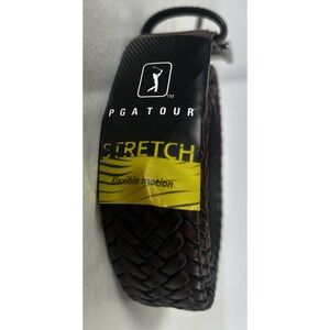 NWT PGA Tour Belt Stretch Flexible Motion Brown Men's 34-36